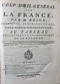 [ATLAS] Coup dil général sur la France [] pour servir dintroduction au Tableau analytique et géographique de ce Royaume.