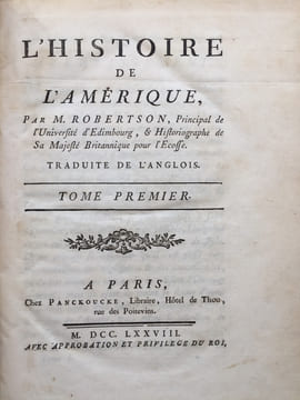 LHistoire de lAmérique.. ROBERTSON (WILLIAM).