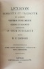 Lexicon hebraïcum et chaldaïcum in libros Veteris Testamenti ordine etymologico compositum in usum scholarum.. LEOPOLD ( E. F.)