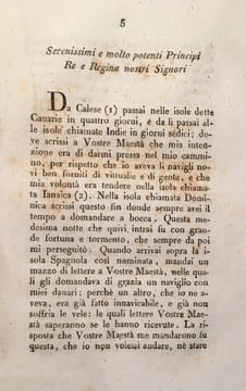 LETTERA RARISSIMA DI CRISTOFORO COLOMBO ripro- dotta e illustrata dal Cavaliere Ab. Moelli Bibliotec. Regio in Venezia. Morelli.. undefined