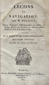Leçons de navigation.. DULAGUE (Vincent François).