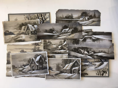 [MODELES DE CARTES POSTALES /AQUARELLES] [POST CARDS MODELS / WATERCOLOURS