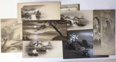 [MODELES DE CARTES POSTALES /AQUARELLES] [POST CARDS MODELS / WATERCOLOURS