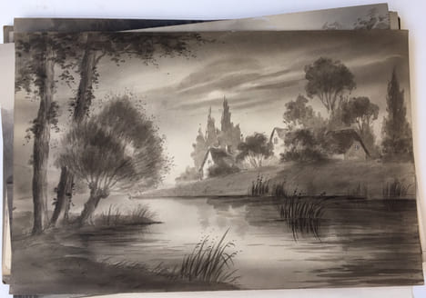[MODELES DE CARTES POSTALES /AQUARELLES] [POST CARDS MODELS / WATERCOLOURS. [NOX]