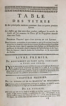 Principes sur le mouvement et l'équilibre, pour servir d'introduction aux mécaniques & à la physique.. TRABAUD.