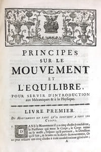 Principes sur le mouvement et l'équilibre, pour servir d'introduction aux mécaniques & à la physique.