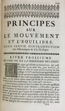 Principes sur le mouvement et l'équilibre, pour servir d'introduction aux mécaniques & à la physique.. TRABAUD.