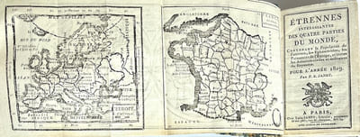 [COLLECTION D'ALMANACHS MINIATURES] Et rennes mignones (1834, 1839). Cadeau des muses (1840, 1842, 1843). Etrennes intéressantes (1819, 1834, 1843) ; Le petit théâtre de l'univers ( 1832, 1834, 1836, 1843).