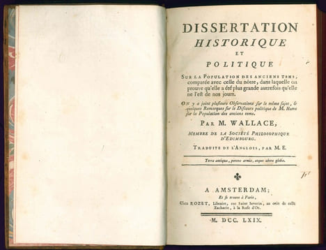 Dissertation historique et politique sur la population des anciens tems, comparée avec celle du nôtre, dans laquelle on prouve qu'elle a été plus ...