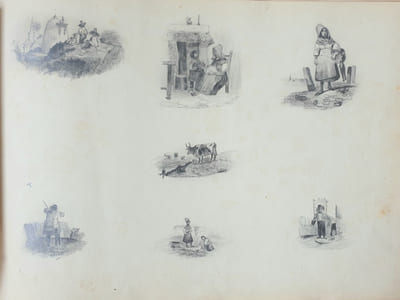 [RECUEIL DE DESSINS ET GOUACHES DE LA MAIN D'UN ARTISTE].