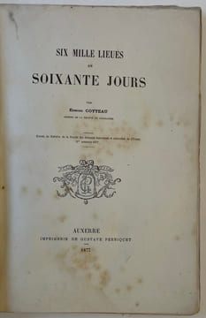 Six mille lieues en soixante jours.. COTTEAU (Edmond).