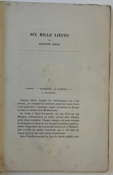 Six mille lieues en soixante jours.. COTTEAU (Edmond).