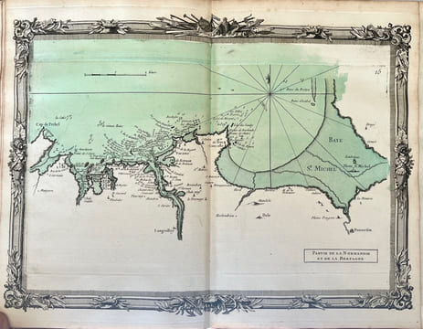 Recueil des Côtes Maritimes de France sur quatre Lieues de large environ, en 50 feuilles tiré des meilleures cartes gravées et manuscrites, publié en ...