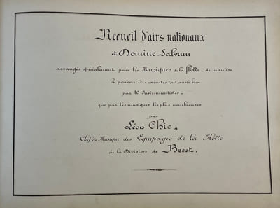 Recueil d'airs nationaux et Domine Salvum.