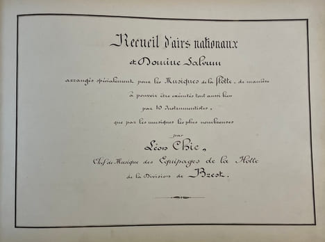 Recueil d'airs nationaux et Domine Salvum.. [MANUSCRIT DE MUSIQUE /MUSIC MANUSCRIPT]. CHIC (Léon).