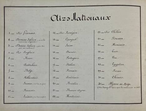 Recueil d'airs nationaux et Domine Salvum.. [MANUSCRIT DE MUSIQUE /MUSIC MANUSCRIPT]. CHIC (Léon).