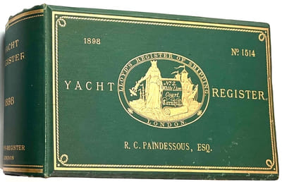 LLOYDS REGISTER of British and Foreign shipping. Established 1834. Yacht register. qfrom 1st May, 1898, to 30th April 1899.
