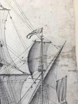 [Vaisseau du Troisième Rang à la Voile/Third rank vessel under sail].. [SBONSKI DE PASSEBON (Henri)].