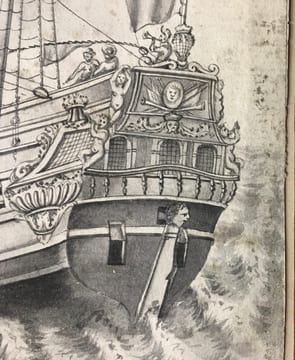 [Vaisseau du Troisième Rang à la Voile/Third rank vessel under sail].. [SBONSKI DE PASSEBON (Henri)].