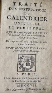 Traité des Instructions du Calendrier Universel et Perpetuel [...]