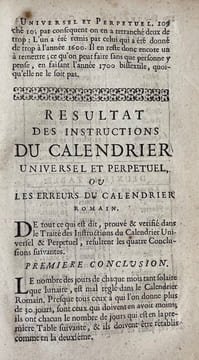 Traité des Instructions du Calendrier Universel et Perpetuel [...]. TOURAINE (Michel).