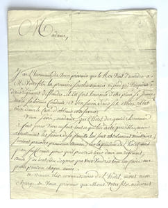 Lettre adressée à Madame Le Chat.