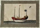 [Album d'aquarelles sur pulpe de mûrier représentant des bateaux / Watercolor album of on pith paper figuring boats].. [ARTISANAT CHINOIS/ CHINESE ...
