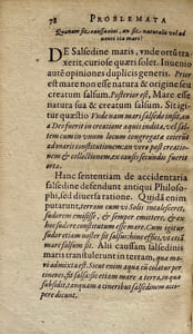Marinarum quaestionum tractatio philosophica bipartita, disceptans quaestiones parte priore ad maris naturam pertinentes interiorem: posteriore de motu maris agitatas, praecipue vero de eo qui dicitur Affluxus & refluxus Marinus.