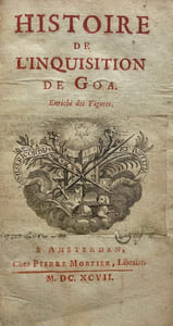 Histoire de l'Inquisition de Goa.