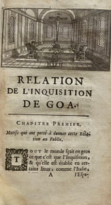Histoire de l'Inquisition de Goa.