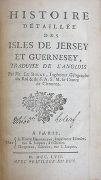Histoire détaillée des isles de Jersey et Guernesey.. LE ROUGE (Georges-Louis).