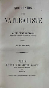 Souvenirs dun naturaliste.