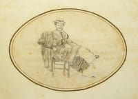 [Ensemble de 40 dessins au crayon noir ou à l'encre, certains rehaussés d'aquarelle/Set of 40 drawings in black pencil or ink, some enhanced with watercolor].