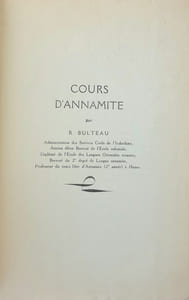 Cours d'annamite.