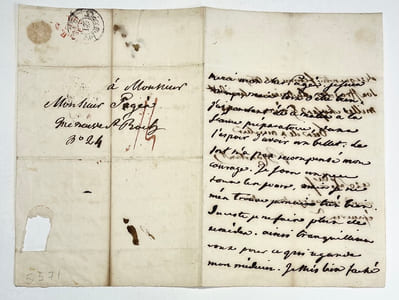 [Lettre autographe signée adressée à .A.S. « B Constant »/Autograph letter signed and addressed to A.S. B Constant]