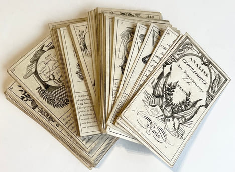 Analyse géographique des départements de la France.. [JEU DE CARTES/ CARDS GAME]