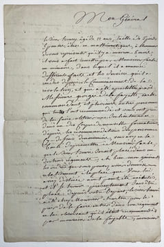[Demande de recommandation pour une soulieutenance].. LAFAYETTE (Gilbert du Motier de), CARLE (1er colonel de gendarmerie nationale), CHARTRON ...