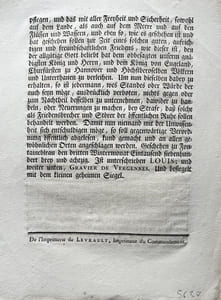 ORDONNANCE DU ROI pour la publication de la Paix. Du 3 Novembre 1783. KONIGLICHE BERORNUNG, Die offentliche Bertundingung des Friedens betressen. Vom 3 wintermonat 1783.