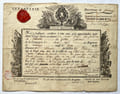 Cong&eacute; militaire du nomm&eacute; Jean Ant.... R&Eacute;GIMENT DE SAINTONGE INFANTERIE. GILL...