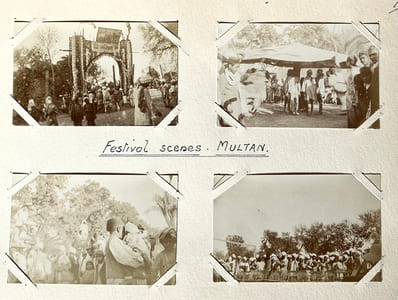 [Ensemble de 7 albums de photographies originales dun officier britannique en poste au Punjab en 1915/Set of 7 albums of original photographs of a British officer stationed in the Punjab in 1915].