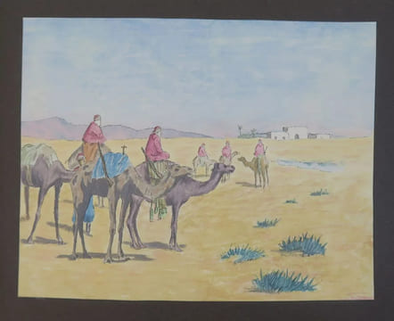 [ALBUM DE DESSINS ORIGINAUX D'AFRIQUE DU NORD/ALBUM OF ORIGINAL DRAWINGS FROM NORTH AFRICA].. undefined