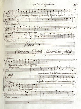 Atys, tragédie. [Copie manuscrite contemporaine / Contemporary handwritten copy].. LULLY (Jean-Baptiste).
