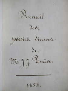 Recueil de poésies diverses.