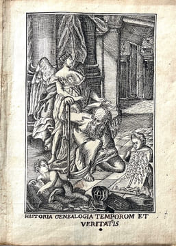 Historia Genealogia Temporom et veritatis [suivi d'un traité de mathématiques / followed by a mathematical treatise].. [MANUSCRIT / MANUSCRIPT].