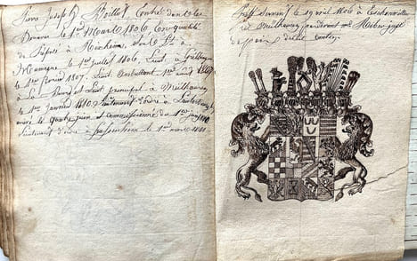 Historia Genealogia Temporom et veritatis [suivi d'un traité de mathématiques / followed by a mathematical treatise].. [MANUSCRIT / MANUSCRIPT].
