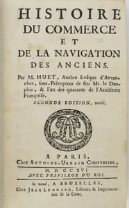 Histoire du commerce et de la navigation des Anciens. Seconde édition, revûë.