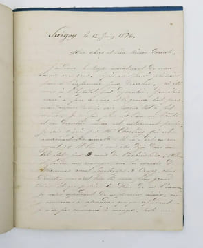Lettres dAuguste. Pendant son voyage en Cochinchine.. GAILDRAUD (Auguste).