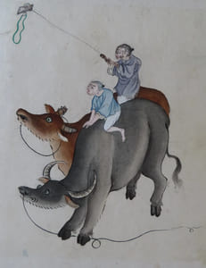 [Album de 12 Gouaches sur les métiers et la vie des chinois/Album of 12 Gouaches on Chinese professions and life.]