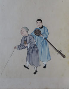 [Album de 12 Gouaches sur les métiers et la vie des chinois/Album of 12 Gouaches on Chinese professions and life.]