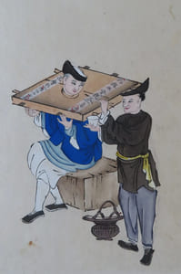 [Album de 12 Gouaches sur les métiers et la vie des chinois/Album of 12 Gouaches on Chinese professions and life.]